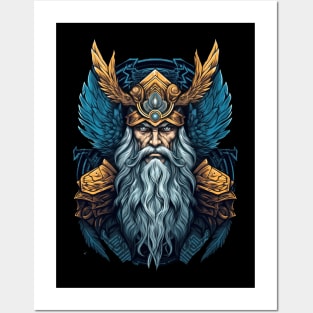 Odin Norse God, Allfather King of Gods Posters and Art